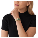 Michael Kors Emery Pave Analog Green Dial Gold Steel Strap Watch for Women - MK4742 Authentic Buy Shop Now