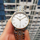 Tissot Everytime Medium White Dial Two Tone Mesh Bracelet Watch For Men - T109.410.22.031.00 Authentic Buy Shop Now