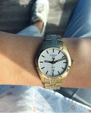 Tissot T Classic PR 100 Lady White Dial Gold Steel Strap Watch for Women - T101.210.33.031.00 Authentic Buy Shop Now
