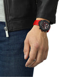 Tissot T Race Chronograph Black Dial Red Rubber Strap Watch For Men - T141.417.37.057.01 Authentic Buy Shop Now