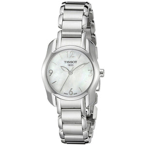 Tissot T Wave Mother of Pearl Dial Two Tone Steel Strap Watch For Women - T023.210.11.117.00 Authentic Buy Shop Now