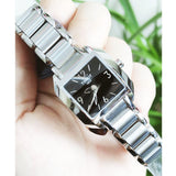 Tissot T Wave Black Dial Silver Steel Strap Watch for Women - T02.1.285.52 Authentic Buy Shop Now