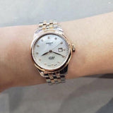 Tissot Le Locle Automatic Diamonds Mother of Pearl White Dial Two Tone Steel Strap Watch For Women - T006.207.22.116.00 Authentic Buy Shop Now