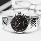 Tissot Le Locle Powermatic 80 Black Dial Silver Steel Strap Watch For Men - T006.407.11.052.00 Authentic Buy Shop Now