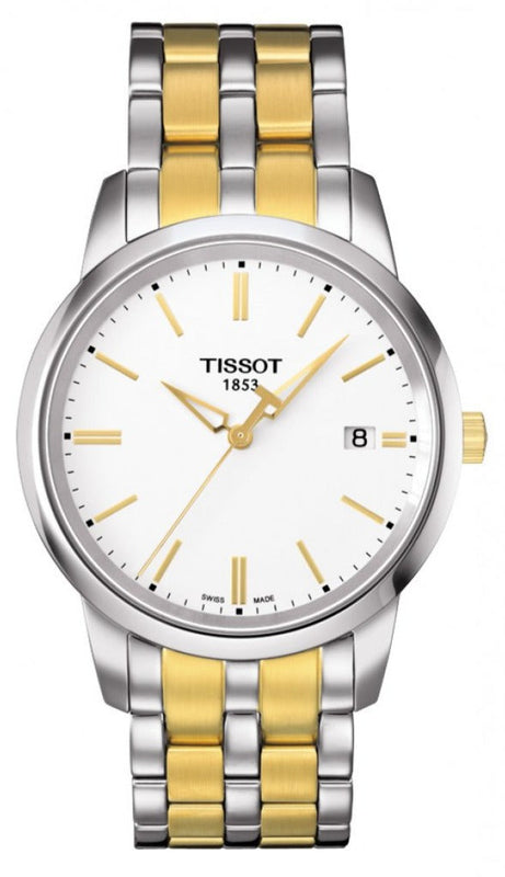 Tissot T Classic Dream White Dial Two Tone Steel Strap Watch for Men - T033.410.22.011.01 Authentic Buy Shop Now