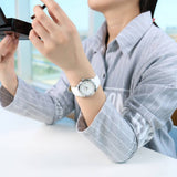 Tissot Couturier Lady Silver Dial White Leather Strap Watch For Women - T035.210.16.011.00 Authentic Buy Shop Now