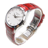 Tissot Couturier White Dial Red Leather Watch For Women - T035.210.16.011.01 Authentic Buy Shop Now