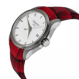 Tissot Couturier White Dial Red Leather Watch For Women - T035.210.16.011.01 Authentic Buy Shop Now