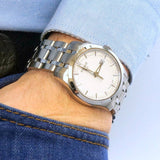 Tissot T Trend Couturier Chronograph White Dial Silver Steel Strap Watch For Men - T035.410.11.031.00 Authentic Buy Shop Now