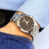 Tissot T Trend Couturier Chronograph Black Dial Silver Steel Strap Watch For Men - T035.410.11.051.00 Authentic Buy Shop Now