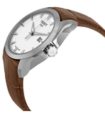 Tissot T Classic Couturier Chronograph White Dial Brown Leather Strap Watch For Men - T035.410.16.031.00 Authentic Buy Shop Now