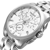 Tissot Couturier Chronograph White Dial Silver Steel Strap Watch For Men - T035.617.11.031.00 Authentic Buy Shop Now