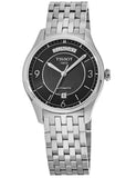 Tissot T Classic T One Automatic Black Dial Silver Steel Strap Watch For Men - T038.430.11.057.00 Authentic Buy Shop Now