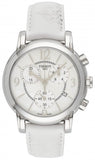 Tissot Dressport Chronograph Mother of Pearl Dial White Leather Strap Watch for Women - T050.217.17.117.00 Authentic Buy Shop Now