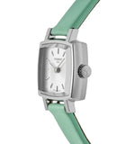 Tissot T Lady Lovely Square Silver Dial Light Green Leather Strap Watch for Women - T058.109.16.031.01 Authentic Buy Shop Now