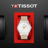 Tissot T Classic Tradition White Dial Two Tone Mesh Bracelet Watch For Men - T063.610.22.037.00 Authentic Buy Shop Now
