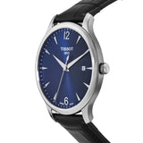 Tissot T Classic Tradition Blue Dial Black Leather Strap Watch For Men - T063.610.16.047.00 Authentic Buy Shop Now