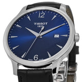 Tissot T Classic Tradition Blue Dial Black Leather Strap Watch For Men - T063.610.16.047.00 Authentic Buy Shop Now