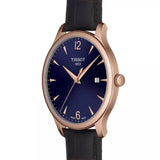 Tissot T Classic Tradition Blue Dial Brown Leather Strap Watch For Men - T063.610.36.047.00 Authentic Buy Shop Now