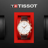 Tissot T Classic Tradition Chronograph White Dial Brown Leather Strap Watch For Men - T063.617.36.037.00 Authentic Buy Shop Now