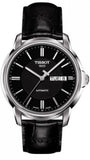 Tissot Automatics III Day Date Black Dial Black Leather Strap Watch For Men - T065.430.16.051.00 Authentic Buy Shop Now