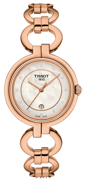 Tissot T Lady Flamingo Mother of Pearl Dial Rose Gold Steel Strap Watch for Women - T094.210.33.116.01 Authentic Buy Shop Now