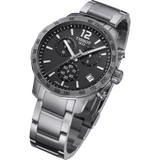 Tissot Quickster Chronograph Black Dial Silver Steel Strap Watch For Men - T095.417.11.067.00 Authentic Buy Shop Now