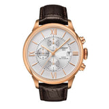 Tissot Des Tourelles Chronograph Silver Dial Brown Leather Strap Watch For Men - T099.427.36.038.00 Authentic Buy Shop Now