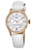 Tissot Chemin Des Tourelles Powermatic 80 Lady Silver Dial White Leather Strap Watch For Women - T099.207.36.118.00 Authentic Buy Shop Now