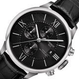 Tissot T Classic Chemin Des Tourelles Chronograph Black Dial Black Leather Strap Watch For Men - T099.427.16.058.00 Authentic Buy Shop Now
