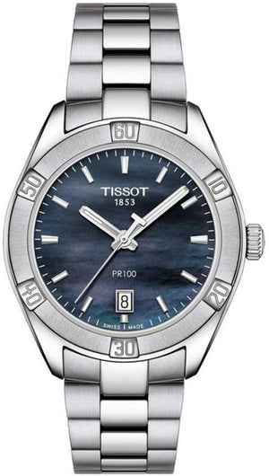 Tissot PR 100 Sport Chic Mother of Pearl Dial Watch For Women - T101.910.11.121.00 Authentic Buy Shop Now