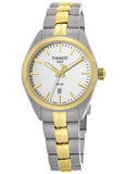 Tissot T Classic PR 100 Sport Chic White Dial Two Tone Steel Strap Watch For Women - T101.210.22.031.00 Authentic Buy Shop Now