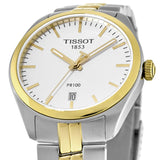 Tissot T Classic PR 100 White Dial Two Tone Steel Strap Watch for Men - T101.410.22.031.00 Authentic Buy Shop Now