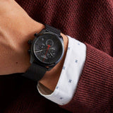 Tissot T Classic PR 100 Chronograph Black Dial Black Mesh Bracelet Watch For Men - T101.417.33.051.00 Authentic Buy Shop Now