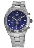 Tissot PR 100 Sport Quartz Chronograph Blue Dial Silver Steel Strap Watch For Men - T101.617.11.041.00 Authentic Buy Shop Now