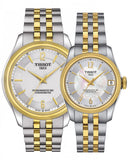 Tissot Ballade Powermatic 80 Mother of Pearl Silver Dial Two Tone Steel Strap Watch For Women - T108.208.22.117.00 Authentic Buy Shop Now