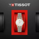 Tissot T Classic Everytime Small White Dial Two Tone Mesh Bracelet Watch For Women - T109.210.22.031.00 Authentic Buy Shop Now