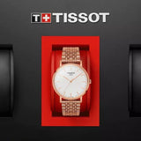 Tissot Everytime Medium White Dial Rose Gold Mesh Bracelet Watch For Men - T109.410.33.031.00 Authentic Buy Shop Now