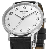 Tissot Everytime Desire Medium White Dial Black Leather Strap Watch For Men - T109.410.16.032.00 Authentic Buy Shop Now