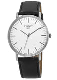 Tissot T Classic Everytime Large White Dial Black Leather Strap Watch For Men - T109.610.16.031.00 Authentic Buy Shop Now