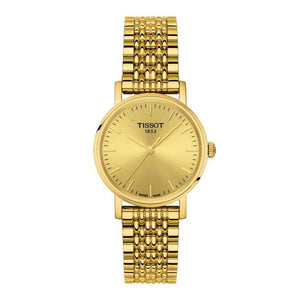 Tissot T Classic Everytime Desire Small Gold Dial Gold Mesh Bracelet Watch For Women - T109.210.33.021.00 Authentic Buy Shop Now