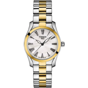 Tissot T Wave Lady White Mother of Pearl Dial Two Tone Steel Strap Watch For Women - T112. 210. 22. 113. 00 Authentic Buy Shop Now