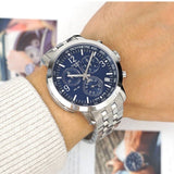 Tissot PRC 200 Chronograph Quartz Blue Dial Silver Steel Strap Watch For Men - T114.417.11.047.00 Authentic Buy Shop Now