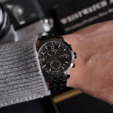 Tissot PRC 200 Chronograph Black Dial Black Steel Strap Watch For Men - T114.417.33.057.00 Authentic Buy Shop Now