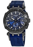 Tissot T Race Chronograph Blue Dial Blue Silicone Strap Watch For Men - T115.417.37.041.00 Authentic Buy Shop Now