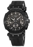 Tissot T Race Chronograph Anthracite Black Dial Black Silicone Strap Watch For Men - T115.417.37.061.03 Authentic Buy Shop Now