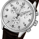 Tissot Chrono XL Silver Dial Brown Leather Strap Watch For Men - T116.617.16.037.00 Authentic Buy Shop Now