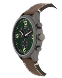 Tissot T Sport Chrono XL Green Dial Brown Leather Strap Watch For Men - T116.617.36.097.00 Authentic Buy Shop Now