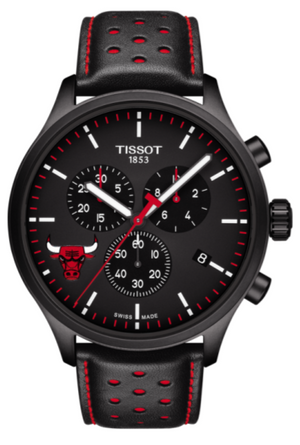 Tissot T Sport Chrono XL NBA Teams Special Chicago Bulls Edition Black Dial Black Leather Strap Watch for Men - T116.617.36.051.00 Authentic Buy Shop Now