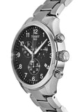 Tissot T Classic Chrono XL Black Dial Silver Steel Strap Watch For Men - T116.617.11.057.01 Authentic Buy Shop Now